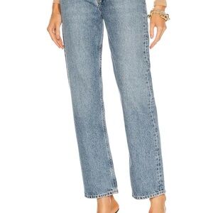 Agolde Light Blue Straight Leg Jeans - 90's Pinch Waist